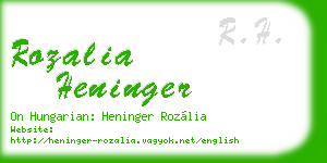 rozalia heninger business card